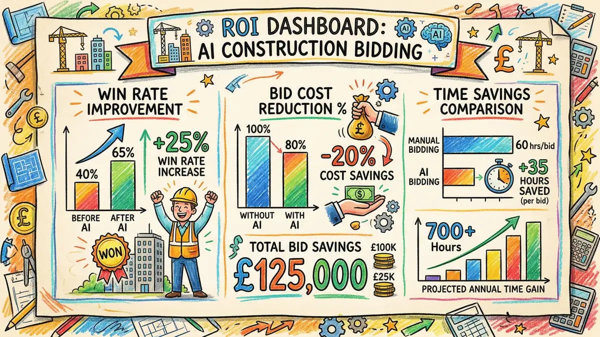 ROI dashboard for AI construction bidding improvements
