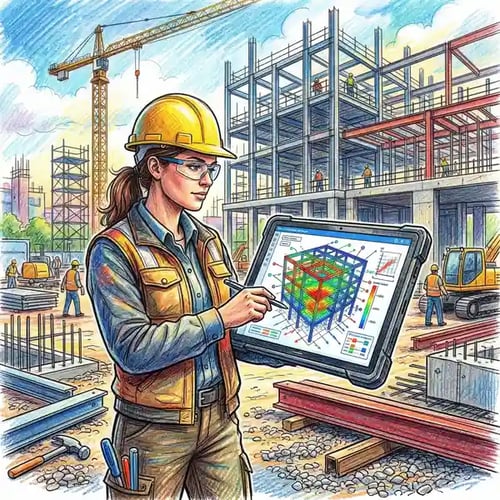 Building Information Modelling (BIM) with AI clash detection highlighted
