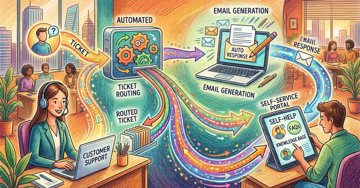 Customer service automation workflows with AI