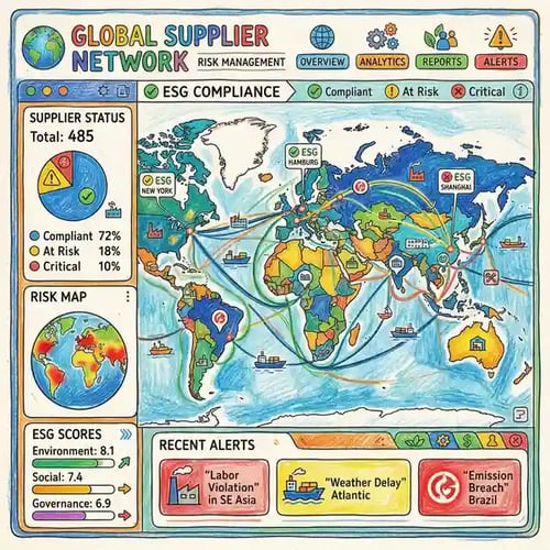Supplier risk assessment interface