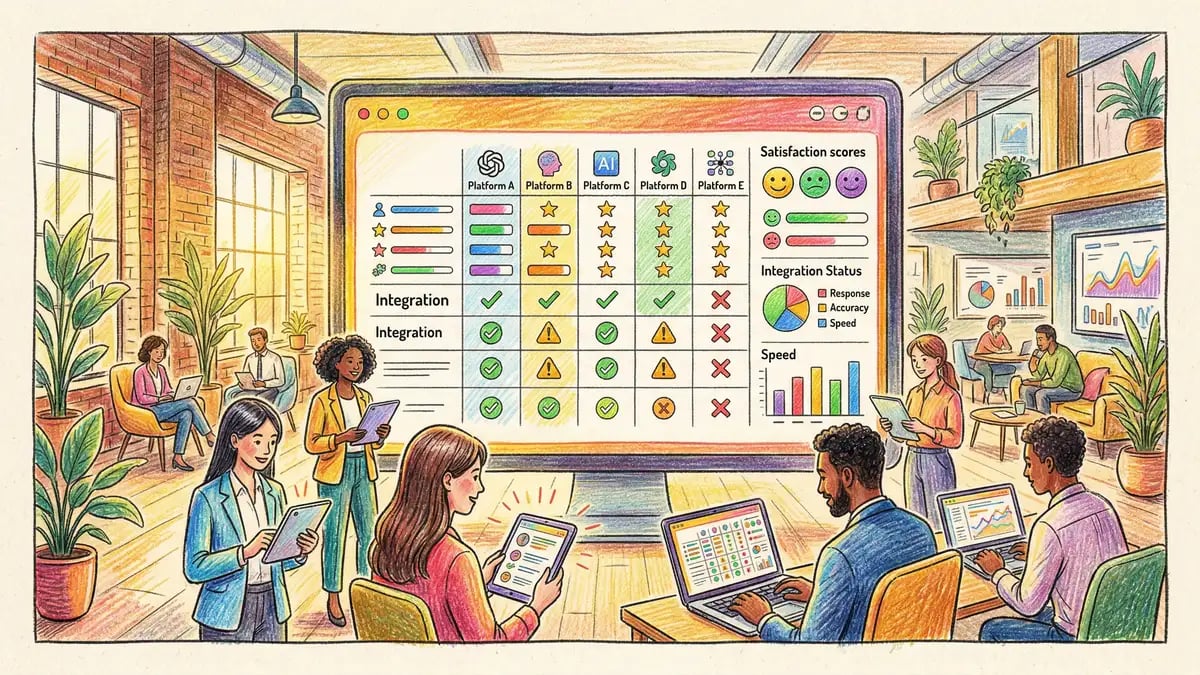 AI customer service tools comparison dashboard