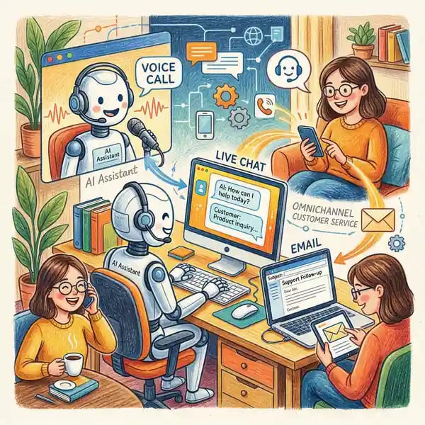 Conversational AI virtual assistant across multiple channels