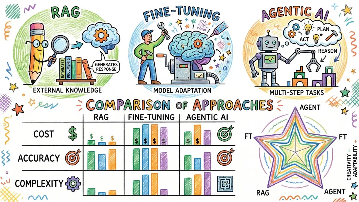 rag vs finetuning vs agentic comparison