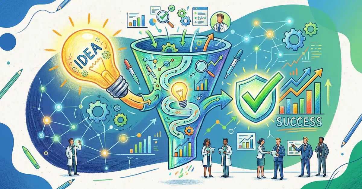 Business idea being validated through an AI proof of concept testing funnel
