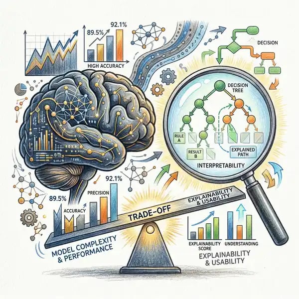 AI explainability and performance trade-off balance