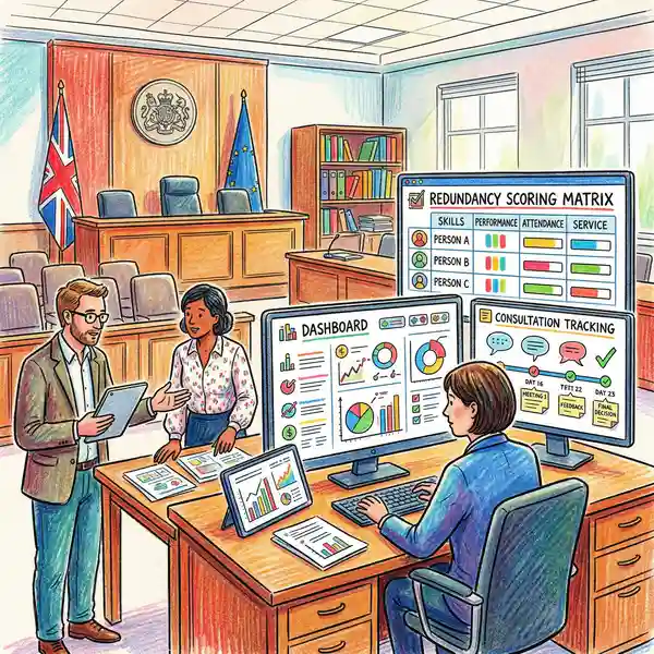 Redundancy scoring matrix showing risk assessment metrics